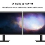 Universal Usb-C Hub, 11'i 1 Arada Çoklu Bağlantı Noktalı Adaptör Yuvası, 4K Hdmı, Displayport, Vga, Usb-C ve 100W, Bağlı Cihazdan Şarj Etmek Için, 3x USB A, Gigabit Ethernet, Sd, Microsd, 3,5 mm Jak - 0-Bordo