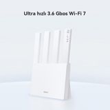 Universal Wıfı Be3 Router, 3.6 Gbps Çift Bant Wi-Fi 7, Ultra Hızlı, Görselleştirilmiş Wi-Fi Analizi, Ebeveyn KONTROLLERI,%120 Daha Hızlı Veri Transferi, Homesec, Beyaz - Çok Renkli