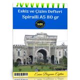 Üniversite Temalı Eskiz Ve Çizim Defteri Kraft Spiralli 100 Sayfa A5 80 Gr