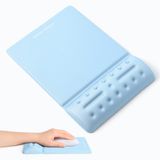 univo colors Bilek Desteği ile Mavi Mouse Pad Ergonomik Bilek Dinlenme Jel Bilek Pedi Fare Bilgisayar Dizüstü Masası Ofis Oyun Masaüstü Kaymaz Taban Yumuşak Bellek Köpük Fiber Sevimli Jel Dinlenme