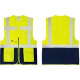 Uniwest Ikaz Yeleği - Mühendis Tipi - Univest Uw 211 - 1-S - Sarı - Lacivert