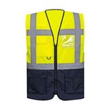 Uniwest Sarı Lacivert Mühendis Yeleği - 3XL