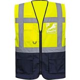 Uniwest Sarı Lacivert Mühendis Yeleği - XL