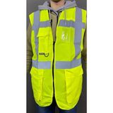 Uniwest Sarı Mühendis Reflektörlü Ikaz Yeleği (L Beden) - Neon Sarı