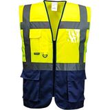 Uniwest Uw 211 Reflektörlü Yönetici Ikaz Yeleği (Sarı/lacivert) - Renkli