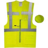 Uniwest Uw 220 Fileli Reflektörlü Yönetici Ikaz Yeleği (Sarı) - Renkli