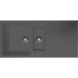 Unixton Antrasit 50X100 cm Poseidon Granit Eviye (POSEİDON-100-A) - Gri