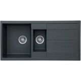 Unixton POSEİDON-100-S Poseidon 50x100 cm Siyah Granit Eviye