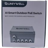 Uniywell Outdoor Poe Switch - 8 Port Poe + 2 Gigabit, Toplam 96W Poe Gücü