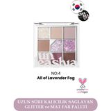 Unleashia - Glitterpedia Eye Palette No:4 9 Renkli Parıltılı Göz Farı Uzun Süre Kalıcı Toz Form
