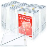unlemoni Ticaret Kartları için 24 Ayar Manyetik Kart Tutucu, 35PT Manyetik Kart Tutucu Sert Plastik Beyzbol Kartı Kılıfı Koruyucu Ekran, Spor Kartları, Standart Kartlar, Oyun Kartları, MTG Kartları