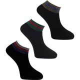 Unlimited Legwear 3lü Bileği Simli Kısa Soket Çorap Seti - 36 - 40 - Renkli