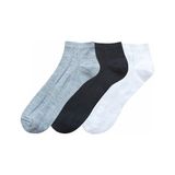 Unlimited Legwear 3lü Erkek Spor Patik Çorap - Gri, Beyaz, Siyah - 40 - 44