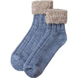 Unlimited Legwear Kalın Kışlık Bileği Pofuduk Mavi Kadın Bot Çorabı - 36 - 40
