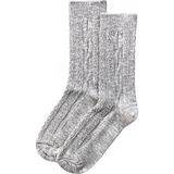 Unlimited Legwear Kalın Kışlık Gri Örgü Desenli Viskoz Kadın Çorabı - 36 - 40
