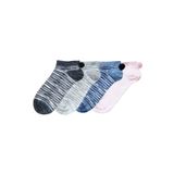 UNLIMITED LEGWEAR Ponponlu Geçiş Desenli Patik Kadın Çorabı 4lü Set