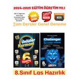 Ünlüler 8.Sınıf 6 Farklı Yayın Karma Deneme+KafaDengi Challenger Tüm Dersler Genel 5 Deneme