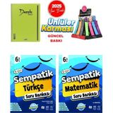Ünlüler Karması 6. Sınıf Sempatik Türkçe - Matematik Soru Bankası - Telli Defter Polo Kalemlik