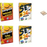Ünlüler Karması Lgs 8. Sınıf Matematik ve Türkçe Sempatik Soru Bankası ve Haftalık Kazanım Denemeleri 4lü Set + Telefon Tutucu