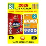 Ünlüler Tüm Dersler 8.Sınıf 10 Farklı Yayın Deneme+Fenomen 8.Sınıf Lgs 10 Farklı Deneme Set+Kalem