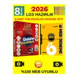 Ünlüler Tüm Dersler 8.Sınıf 10 Farklı Yayın Deneme+Hız Lgs 8.Sınıf Tüm Derler 6Lı Genel Deneme Seti