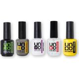 UNO 5'li Tırnak Jel Seti, Rubber Base Coat, Strong Base, Top Coat, Non-Acid Primer, Dehydrator, 15ml