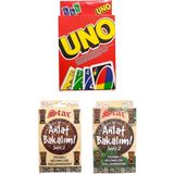 Uno + Anlat Bakalım Seri 1 + Seri 2 Oyun Kartları - 3 Lü Set - Mor