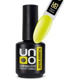 Uno Neon Kalıcı Oje Rubber Base Color Base Led/uv Neon Sarı 15ML. Soak Off Formüllü - 15 ml.