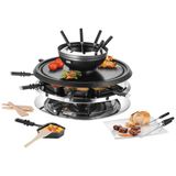 Unold 48726 Raclette Multi 4, 1-1300 Watt'ta, 8 Kişiye Kadar, Yapışmaz Kaplama, Raclette, Fondü, Sıcak Taş Ve Izgara, Kapasite Yakl. 700 Mi