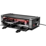 Unold 48730 Raclette Finesse Basic - 8 Kişilik Raclette Izgara, 1200 Watt, Ters Çevrilebilir Yapışmaz Izgara Plakası, Elektrikli Masa Izgarası, Paslanmaz Çelik / Alüminyum - Siyah