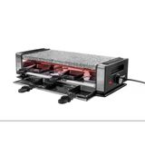 Unold 48760 Raclette Delice Basic - 1200 Watt, 8 Kişiye Kadar, Doğal Taş Izgara Plakalı, Greblon Yapışmaz Kaplamalı Ters Çevrilebilir Izgara Plakalı, Paslanmaz Çelik Isıtma Elemanı Ve Kaymaz Ayaklı