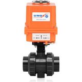 Unox Ø20 24V DC Elektrik Aktüatörlü U-Pvc Küresel Vana Su Için