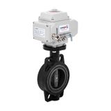 Unox Ø200 24v Dc Elektrik Aktüatörlü U-pvc Kelebek Vana Asit İçin