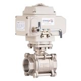 Unox 220 V Ac Elektrikli Aktüatörlü Dişli Küresel Vana 3 Parçalı - DN80