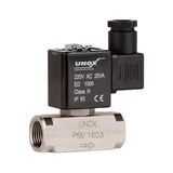 Unox 220 V Ac Paslanmaz Takoz Gövde Solenoid Valf Normalde Kapalı 1/8" (0-25 BAR) - 220 V AC, PASLANMAZ