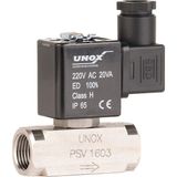 Unox 24 V Dc Paslanmaz Takoz Gövde Solenoid Valf Normalde Kapalı 1"(0-25 BAR) - 24V DC
