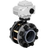 Unox Ø63 24v Dc Elektrik Aktüatörlü U-pvc Takım Kelebek Vana Asit İçin