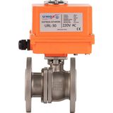 Unox DN32 - 1 1/4""220 V Ac Elektrikli Aktüatörlü Flanşlı Küresel Vana 2 Parçalı