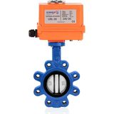 Unox DN40-11/2" Lug Tip 24 V Ac Elektrikli Aktüatörlü Kelebek Vana Paslanmaz AISI304 Klape - 24 V AC,PASLANMAZ