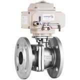 Unox Dn50 - 2" 24 V Dc Elektrikli Aktüatörlü Flanşlı Küresel Vana 3 Parçalı