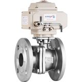 Unox DN65 - 2 1/2" 24 V Dc Elektrikli Aktüatörlü Flanşlı Küresel Vana 2 Parçalı