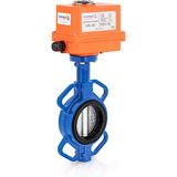 Unox Wafer Tip 220V AC Elektrik Aktüatörlü Paslanmaz Klape Kelebek Vana DN50
