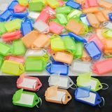 Ünsa Anahtar 100X Kapaklı Büyük Plastik Yazı Yazılabilen Anahtarlık 6 Multi Renk - Renkli