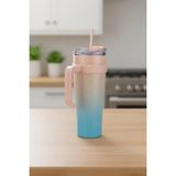 Ünsal Showroom Horizon Pipetli Termos Bardak Turkuaz 1000ML B6838 - 1 lt
