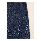 ünsal tekstil Çizgili Taşlı Abiyelik Kumaş(1 Metre × 1.5 En)