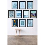 Unt 10'Lu Çerçeve Görünümlü Modern Bohem Duvar Tablo Seti – 15X20 Cm Mdf Uv Baskı Çok Renkli 15 X 20