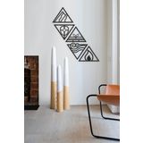 UNT 5'li Element Üçgen Tablo Duvar Dekoru-süsü, Ahşap Dekoratif Tablo Siyah 60 x 120 UNTNM528
