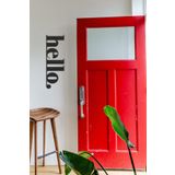 UNT "Hello" Duvar Yazısı, Dekoru-Süsü, Ahşap Dekoratif Tablo Siyah 49 x 17 UNTNM533