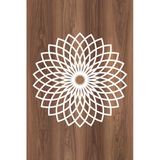 Unt Mandala Duvar Dekoru - Süsü, Ahşap Dekoratif Tablo2 Beyaz 48 X 48
