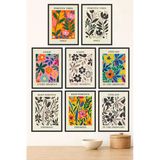 Unt Motivasyon Temalı Çerçeve Görünümlü 8’Lu Uv Baskı Mdf Tablo Seti – Modern Çiçek Desenli Duvar Dekoru Çok Renkli 15 X 20